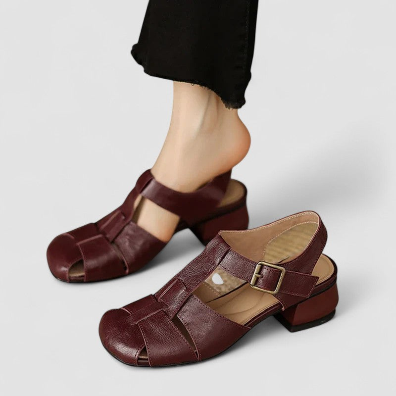 Openwork Babies with Heel Sandrine